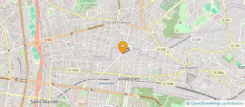 localisation de l'entreprise COPR 135 AV DE LA REPUBLIQUE 94300 VINCENNES à VINCENNES