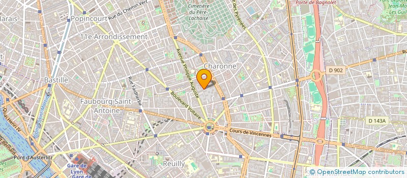 localisation de l'entreprise COPR 14 16 IMP DU BUREAU 75011 PARIS  PARIS