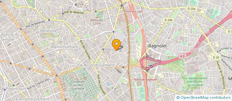 localisation de l'entreprise COPR 14 RUE DE LA DHUIS 75020 PARIS  PARIS