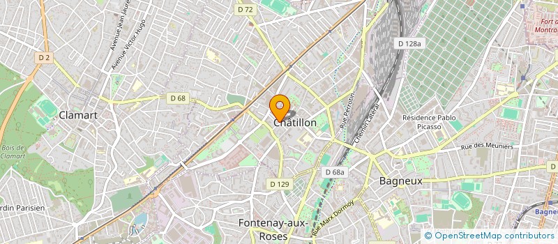 localisation de l'entreprise COPR 14 RUE GAMBETTA 92 CHATILLON à CHATILLON