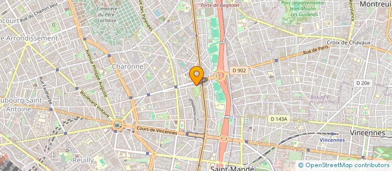 localisation de l'entreprise COPR 140 142 R D AVRON 75020 PARIS  PARIS