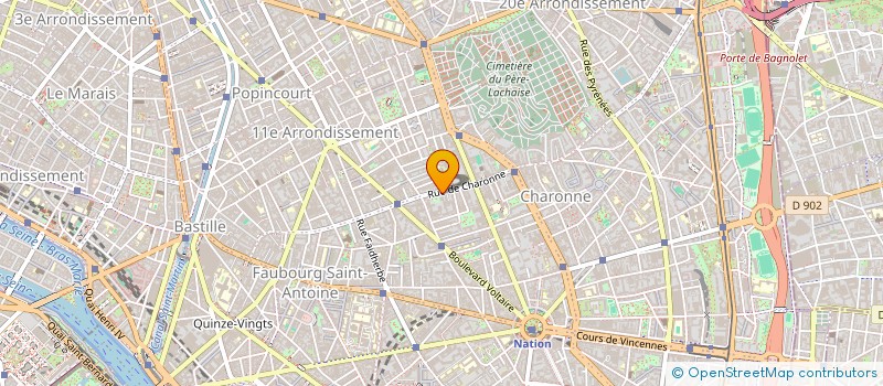localisation de l'entreprise COPR 142 RUE DE CHARONNE 75011 PARIS  PARIS