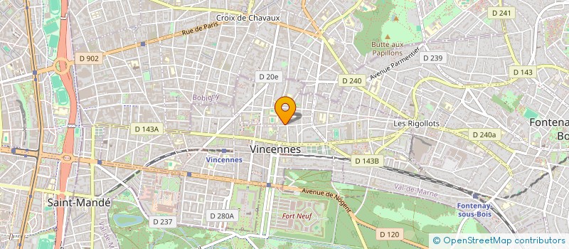 localisation de l'entreprise COPR 15 RUE DE LA LIBERTE 94 VINCENNES à VINCENNES