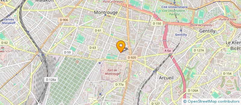 localisation de l'entreprise COPR 16 RUE D'ARCEUIL 92 MONTROUGE  MONTROUGE