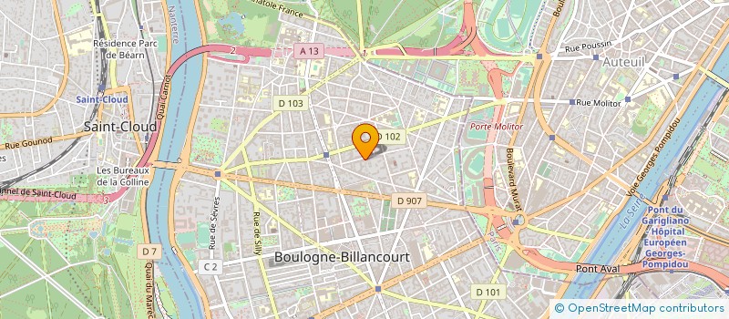 localisation de l'entreprise COPR 17 RUE PASTEUR 92 BOULOGNE BILLANCOURT  BOULOGNE-BILLANCOURT