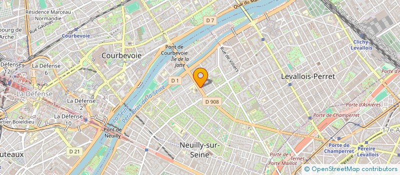localisation de l'entreprise COPR. 176 178 BD BINEAU 92 NEUILLY à NEUILLY-SUR-SEINE