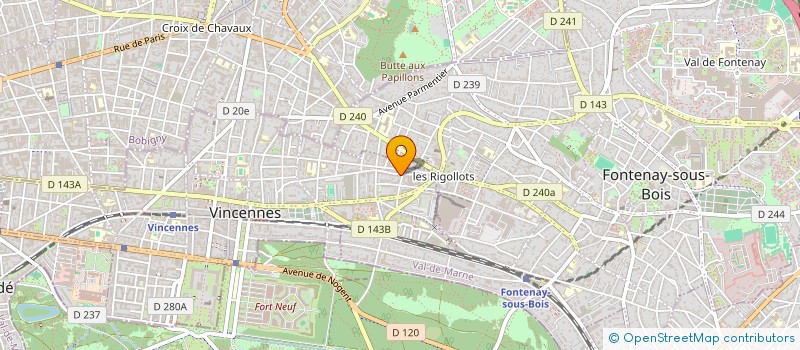 localisation de l'entreprise COPR 176 RUE DE LA JARRY 94 VINCENNES à VINCENNES