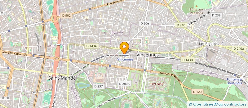 localisation de l'entreprise COPR 18 AV AUBERT 94300 VINCENNES à VINCENNES