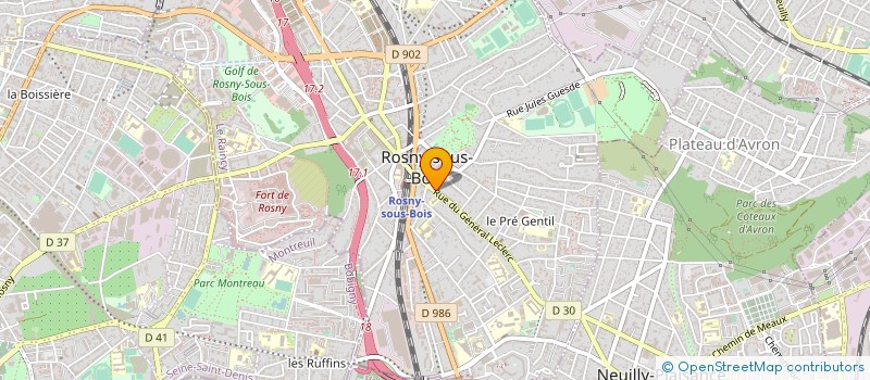 localisation de l'entreprise COPR 19 RUE DU GENERAL LECLERC 93110 ROSNY SOUS BOIS à ROSNY-SOUS-BOIS