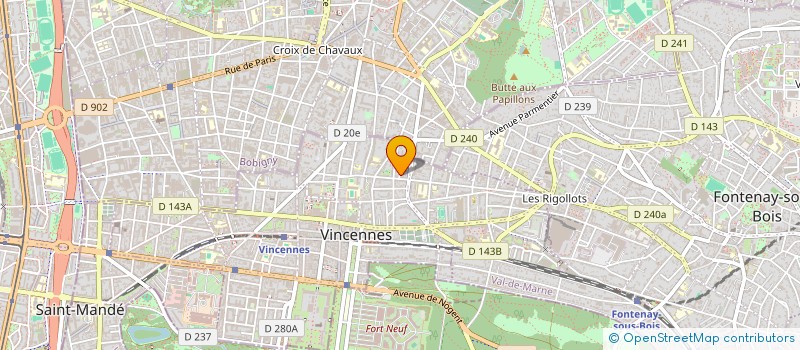 localisation de l'entreprise COPR 2 4 RUE FAIE FELIX à VINCENNES