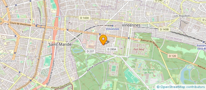 localisation de l'entreprise COPR 2 8 DAGUERRE 3 NADAR à VINCENNES
