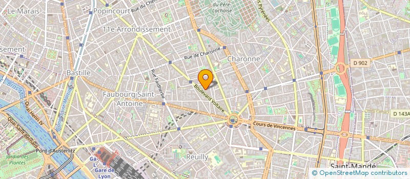 localisation de l'entreprise COPR 2 B PASSAGE GUENOT 75011 PARIS  PARIS