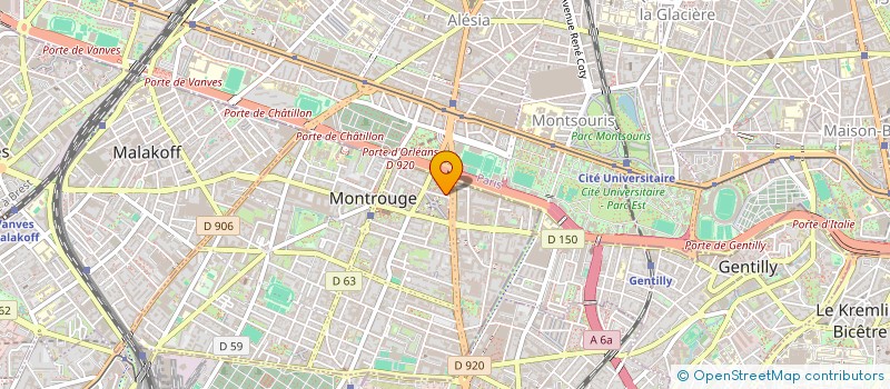 localisation de l'entreprise COPR 2 RUE GEORGES BOUZERAIT 92120 MNTROUGE  MONTROUGE