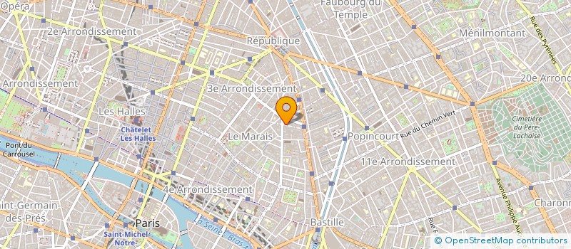 localisation de l'entreprise COPR 20 RUE DU PONT AUX CHOUX 75003 PARIS  PARIS