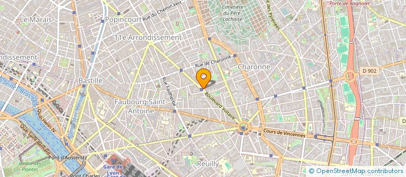 localisation de l'entreprise COPR 201 BD VOLTAIRE 75011 PARIS  PARIS