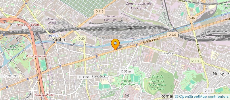 localisation de l'entreprise COPR 203 RUE J LOLIVE 93500 PANTIN  PANTIN