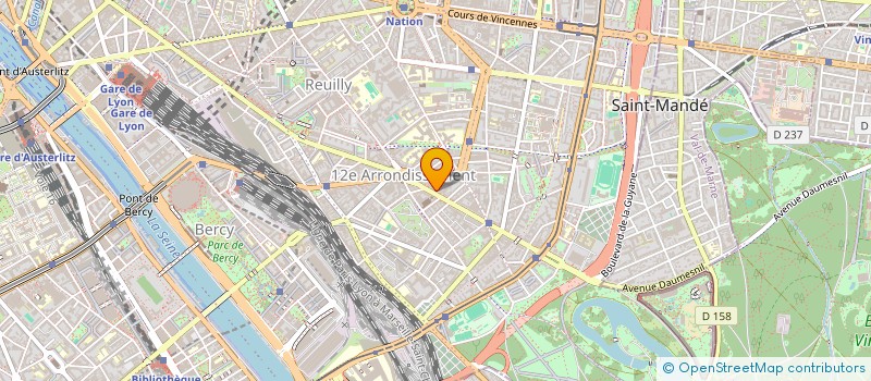 localisation de l'entreprise COPR 207 AV DAUMESNIL 75012 PARIS  PARIS