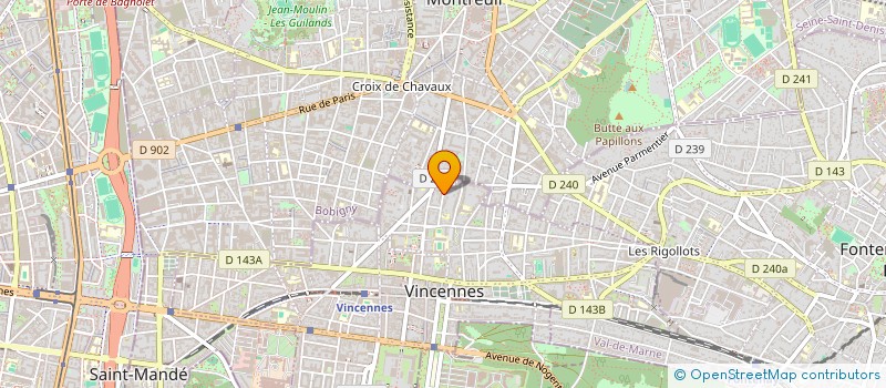 localisation de l'entreprise COPR 21 RUE CREBILLON 94 VINCENNES à VINCENNES