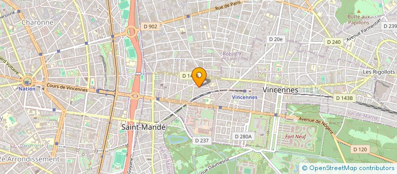 localisation de l'entreprise COPR 21 RUE MASSUE  VINCENNES