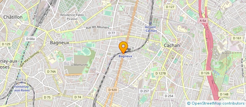 localisation de l'entreprise COPR 216 218 AV ARISTIDE BRIAND 92220 BAGNEUX à BAGNEUX