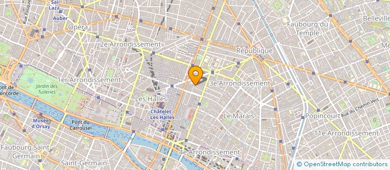 localisation de l'entreprise COPR 222 RUE ST MARTIN PARIS 03  PARIS