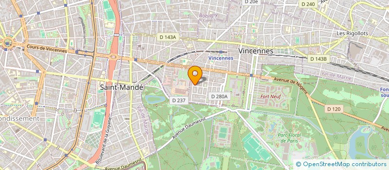 localisation de l'entreprise COPR 25 BIS PETIT PARC 94300 VINCENNES à VINCENNES