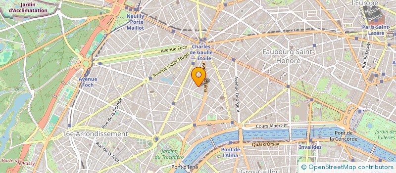 localisation de l'entreprise COPR 25 RUE GALILEE 75016 PARIS  PARIS