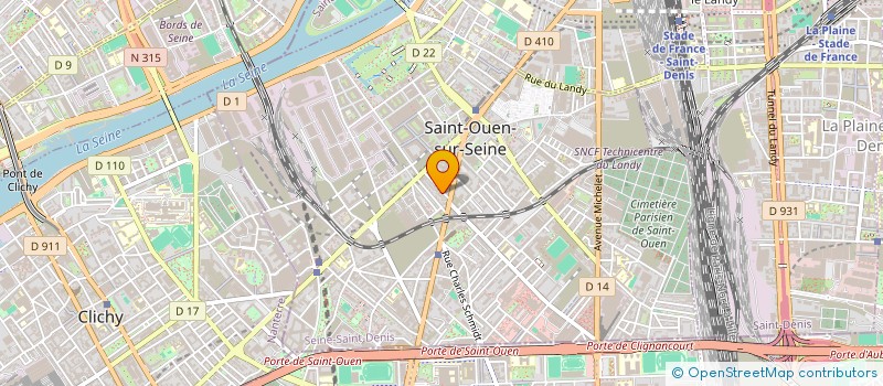 localisation de l'entreprise COPR 26 28 RUE ERNEST RENAN 93 SAINT OUEN à SAINT-OUEN-SUR-SEINE