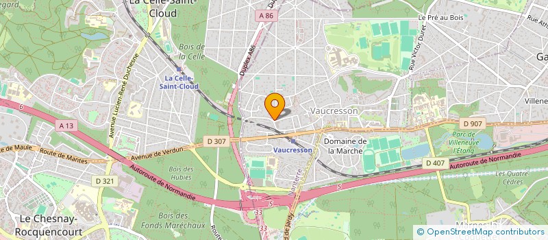 localisation de l'entreprise COPR 28 30 R FONDS HUGUENOT 92420 VAUCRESSON  VAUCRESSON