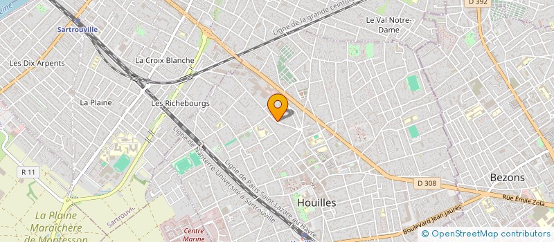 localisation de l'entreprise COPR 28 RUE CHANZY 78800 HOUILLES  HOUILLES