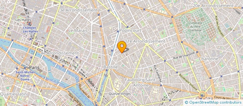 localisation de l'entreprise COPR 28 RUE SEDAINE 75011 PARIS  PARIS