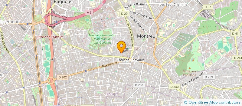 localisation de l'entreprise COPR 3 5 7 RUE MARCEL SEMBAT 93 MONTREUIL  MONTREUIL