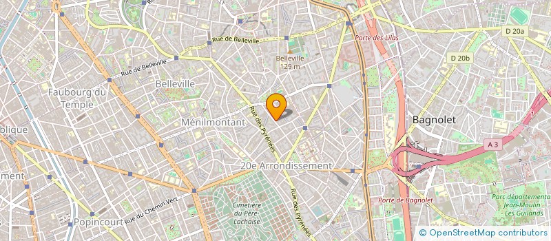 localisation de l'entreprise COPR 32 36 RUE DE LA CHINE 75020 PARIS  PARIS