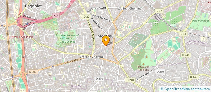 localisation de l'entreprise COPR 32 AVENUE DU PRESIDENT WILSON 93100 MONTREUIL  MONTREUIL