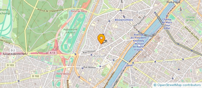 localisation de l'entreprise COPR 33 RUE GEORGE SAND 75016 PARIS  PARIS