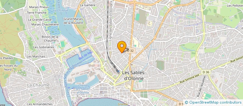 localisation de l'entreprise COPR 34 RUE VICTOR PETITEAU à LES SABLES D'OLONNE