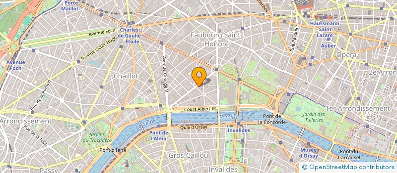 localisation de l'entreprise COPR 36 AV MONTAIGNE  PARIS