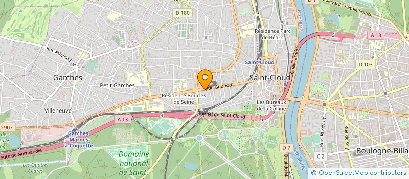 localisation de l'entreprise COPR 37 43 RUE GOUNOD 92210 SAINT CLOUD à SAINT-CLOUD