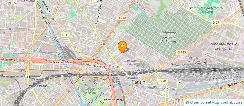 localisation de l'entreprise COPR 38 RUE DENIS PAPIN  PANTIN