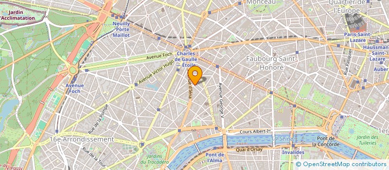 localisation de l'entreprise COPR 38 RUE GALILEE 75016 PARIS  PARIS