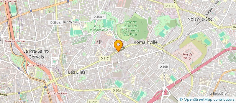 localisation de l'entreprise COPR 39 AV LENINE 93230 ROMAINVILLE à ROMAINVILLE