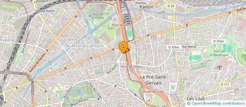 localisation de l'entreprise COPR 4 6 8 BD SERURIER 75019 PARIS  PARIS