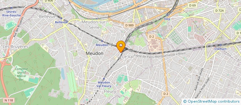 localisation de l'entreprise COPR 4 AV JEAN JAURES 92 MEUDON à MEUDON
