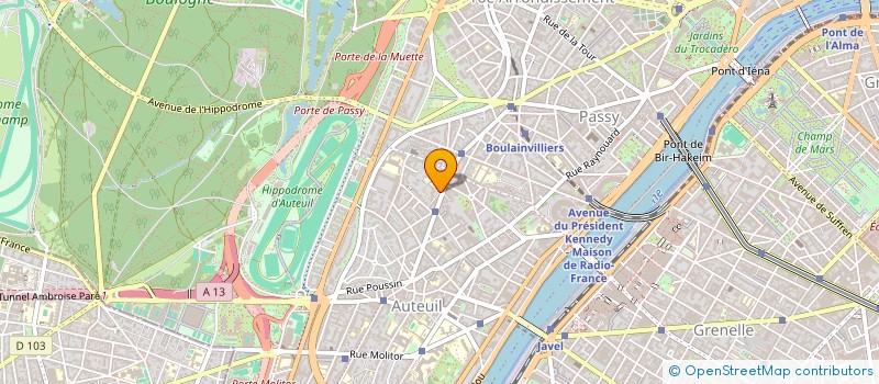 localisation de l'entreprise COPR 4 RUE DE LA CURE 75016 PARIS  PARIS