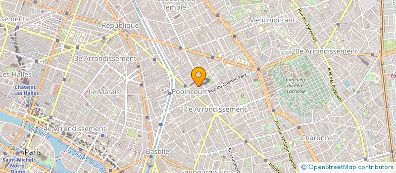 localisation de l'entreprise COPR 4 SQUARE SAINTE IRENEE 7501 PARIS  PARIS
