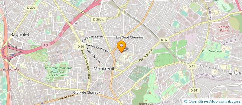 localisation de l'entreprise COPR 41 AU 47 RUE DE ROMAINVILLE 93100 MONTREUIL à MONTREUIL