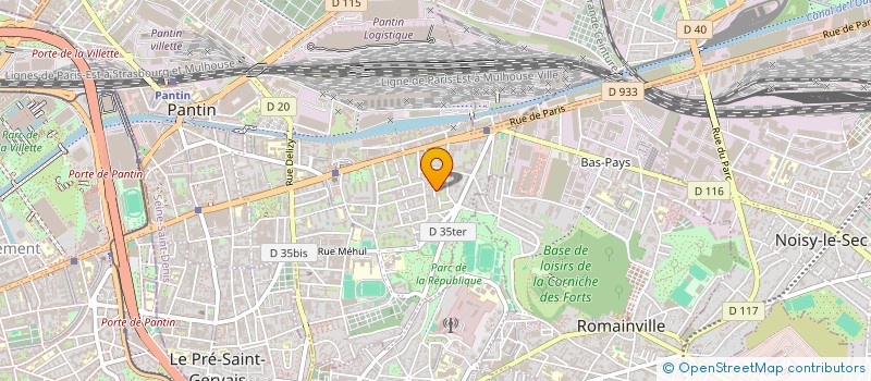 localisation de l'entreprise COPR 43 BIS RUE LOUIS LEPINE  PANTIN