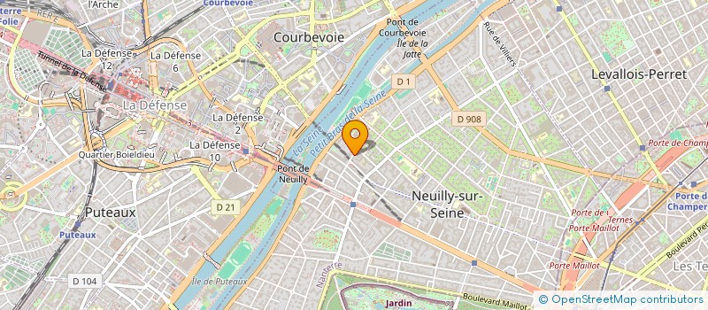 localisation de l'entreprise COPR 44 RUE YBRY 92 à NEUILLY-SUR-SEINE