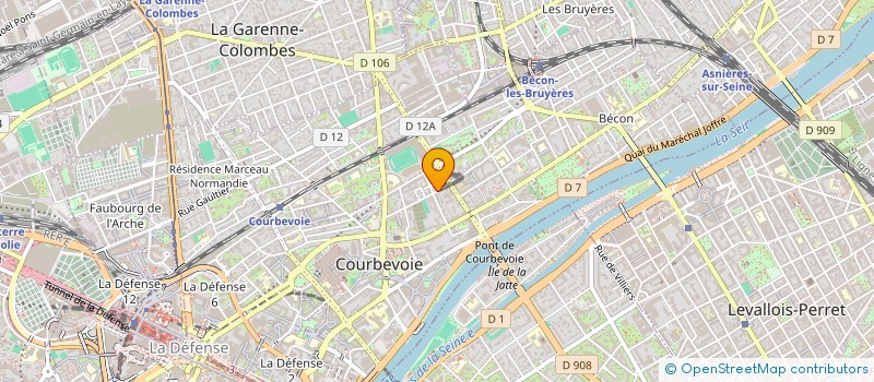 localisation de l'entreprise COPR. 45-47 RUE LAMBRECHT 92 COURB  COURBEVOIE