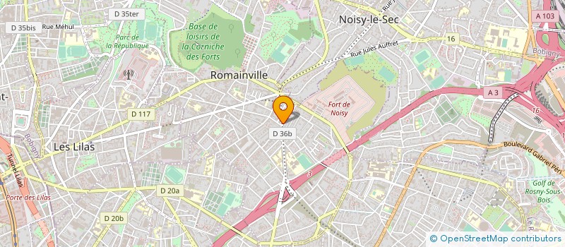 localisation de l'entreprise COPR 45 A 49 BD HENRI BARBUSSE 93 ROMAINVILLE à ROMAINVILLE